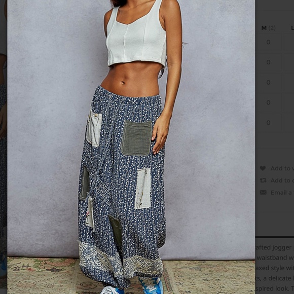 POL “ Haiti 2 “ POL Gauze Joggers with Embroidered Detail 41 - Picture 5 of 5